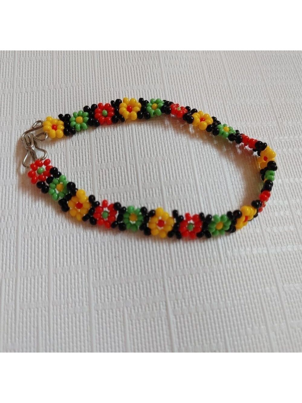 Vintage Daisy Chain Beaded Bracelet Small Wrist